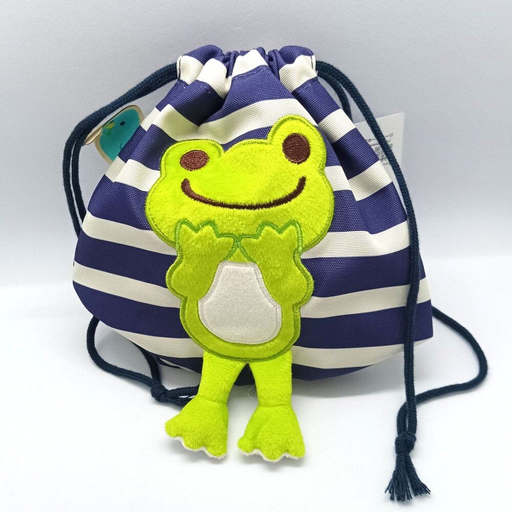 Pickles the frog drawstring bag